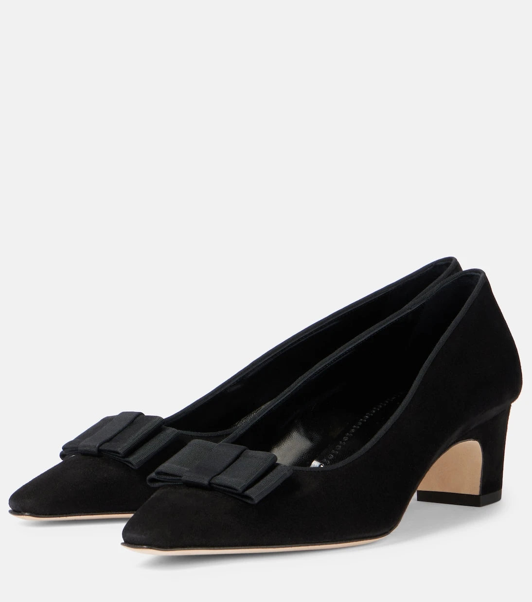 Manolo Blahnik - Reador bow-detail suede pumps
