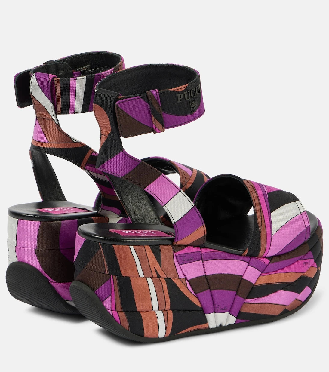 Pucci - Pucciami Iride satin platform sandals