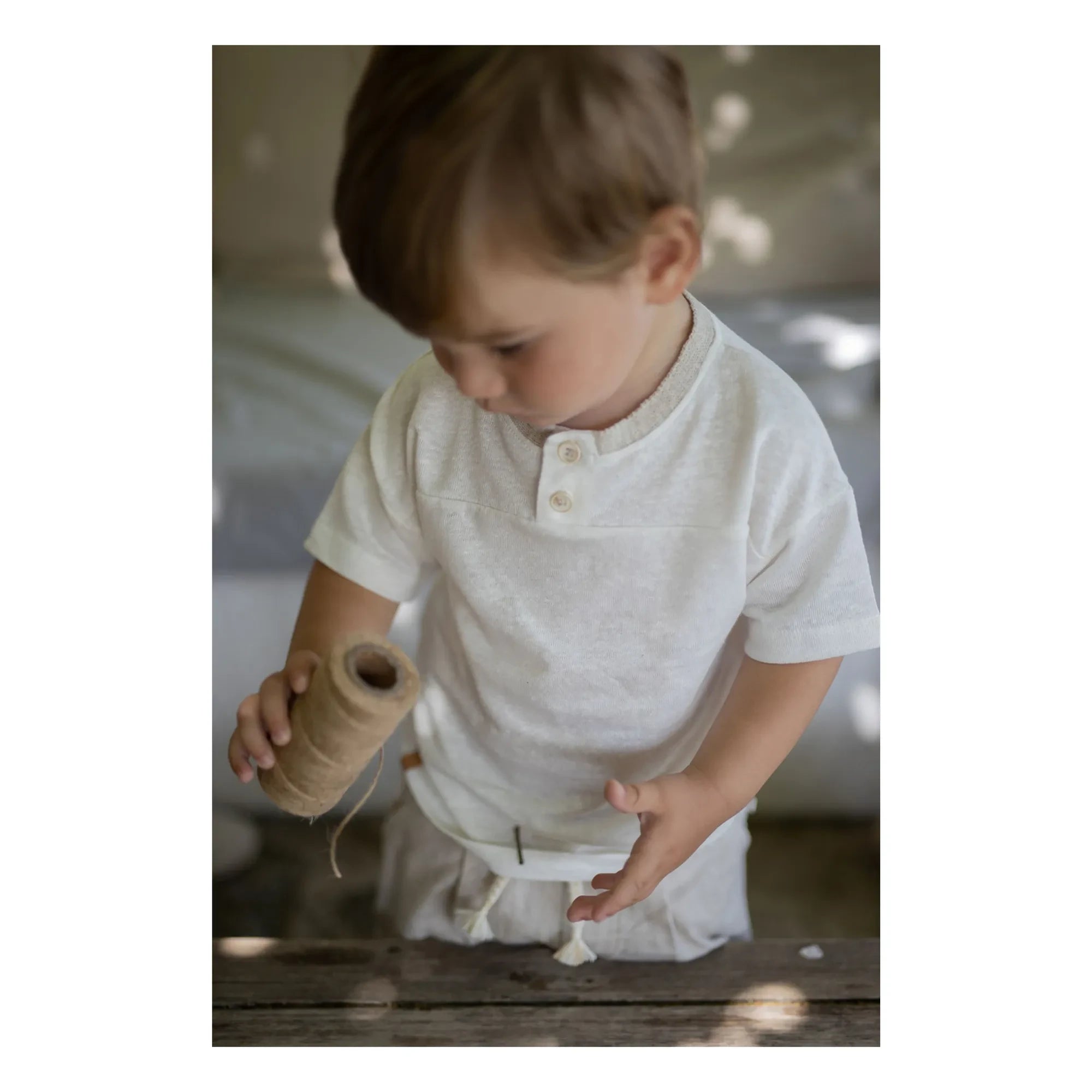 1+ in the family - Ordis Linen T-shirt | White