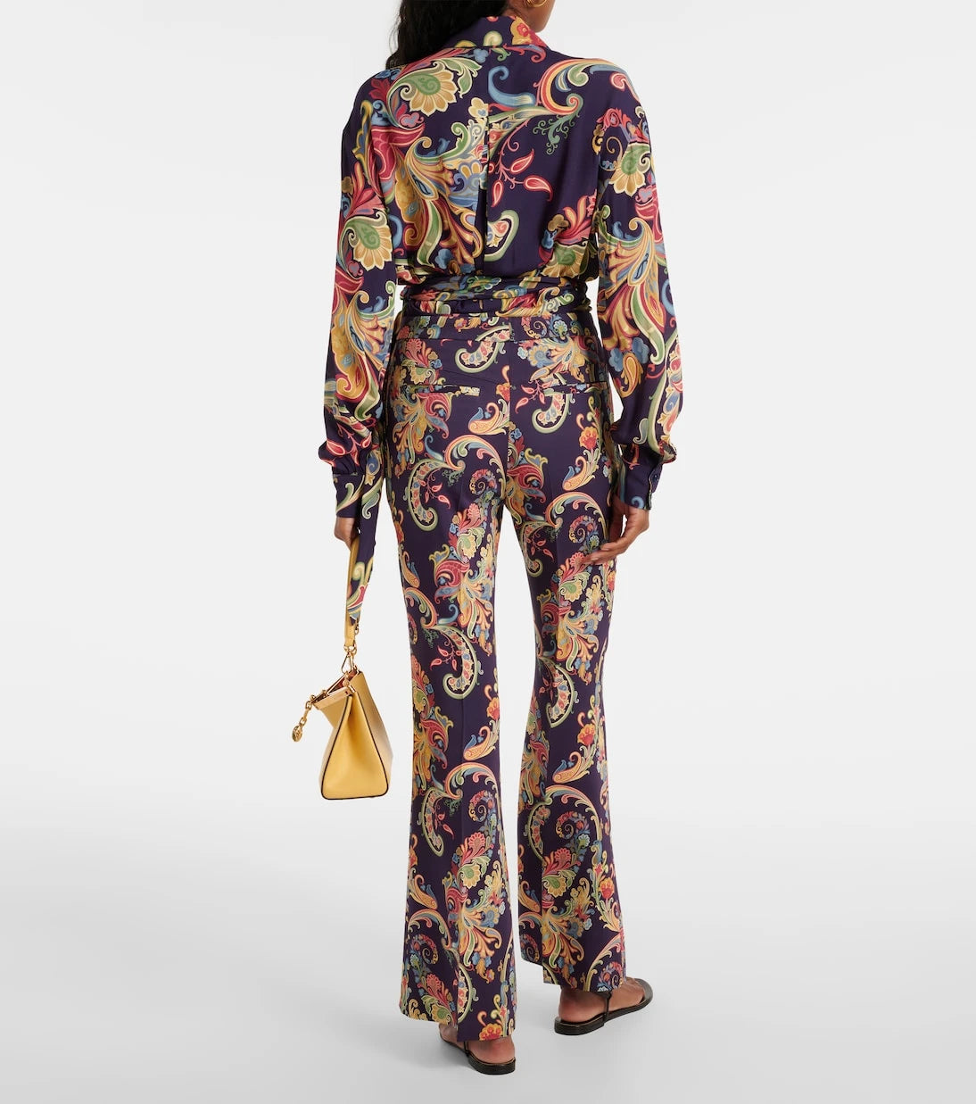 Etro - Paisley high-rise flared pants