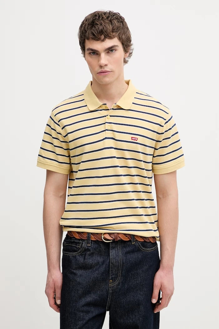 Levi's тениска с яка мъжка от памук LEVIS HM