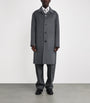 AMI Paris Black Wool-Cashmere Overcoat