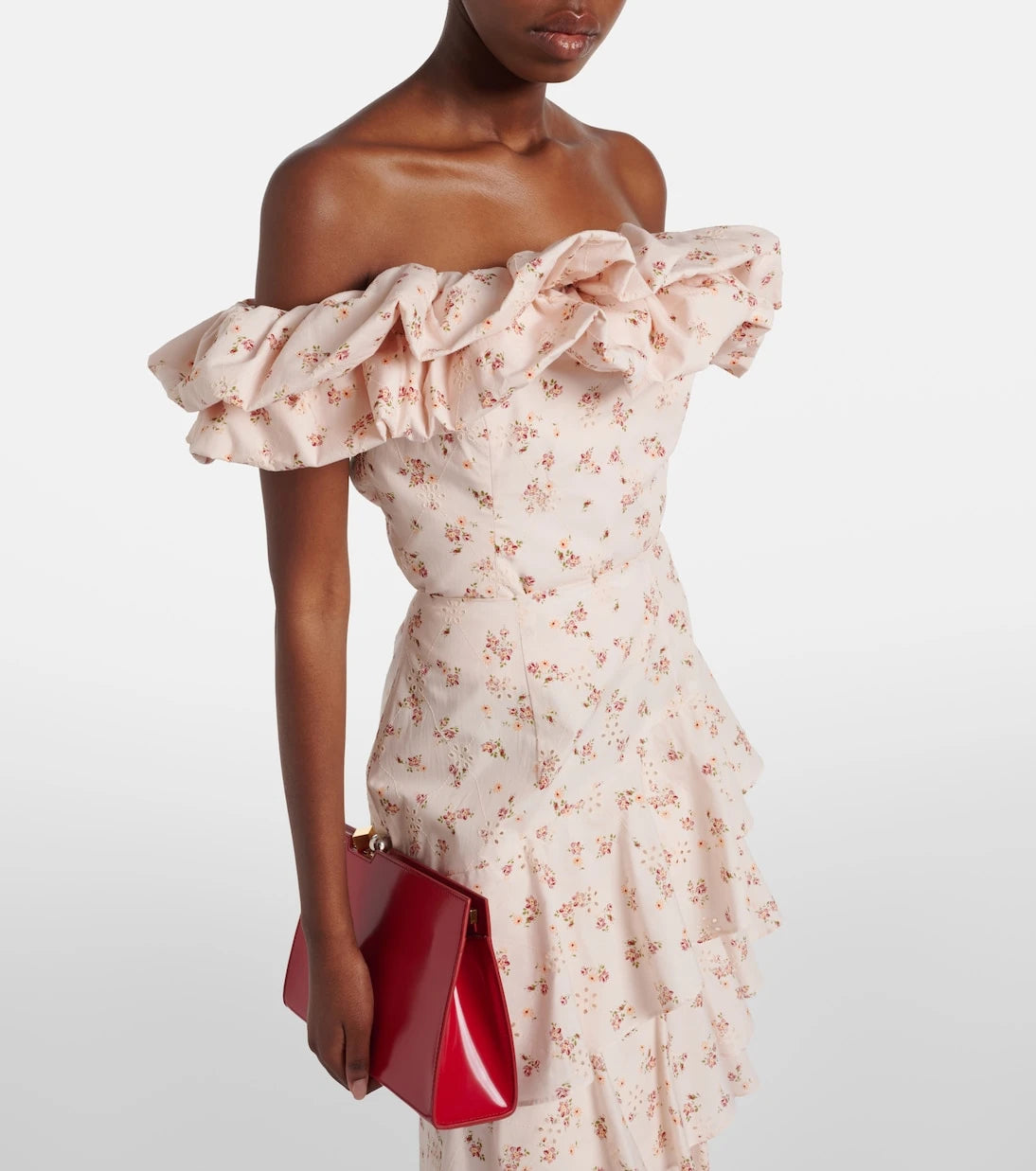 Markarian - Dalia floral off-shoulder cotton top