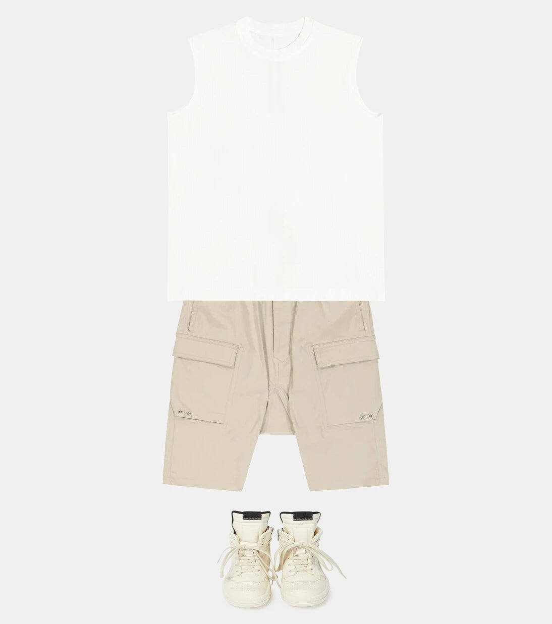 Rick Owens Kids - توب تانك من جيرسيه القطن Tarp