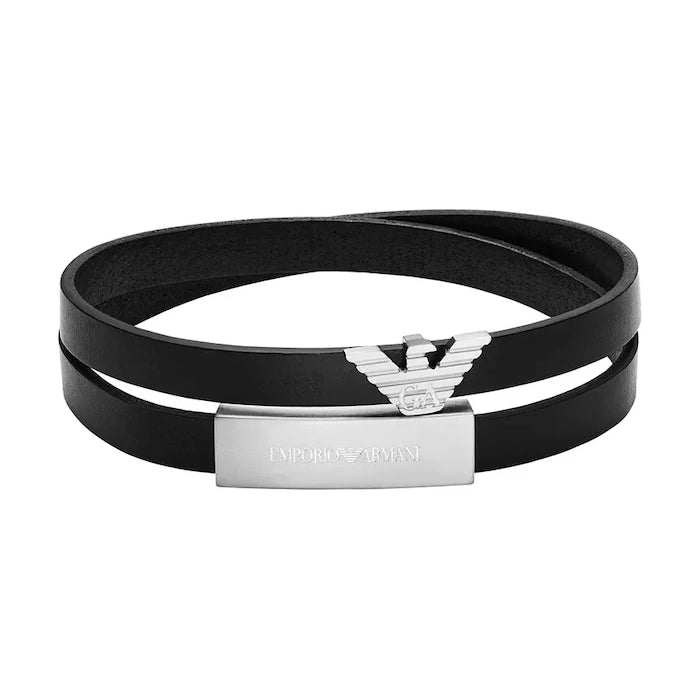 Emporio Armani мъжка гривна от кожа Eagle Logo
