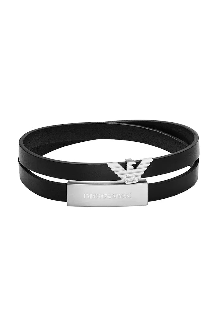 Emporio Armani мъжка гривна от кожа Eagle Logo