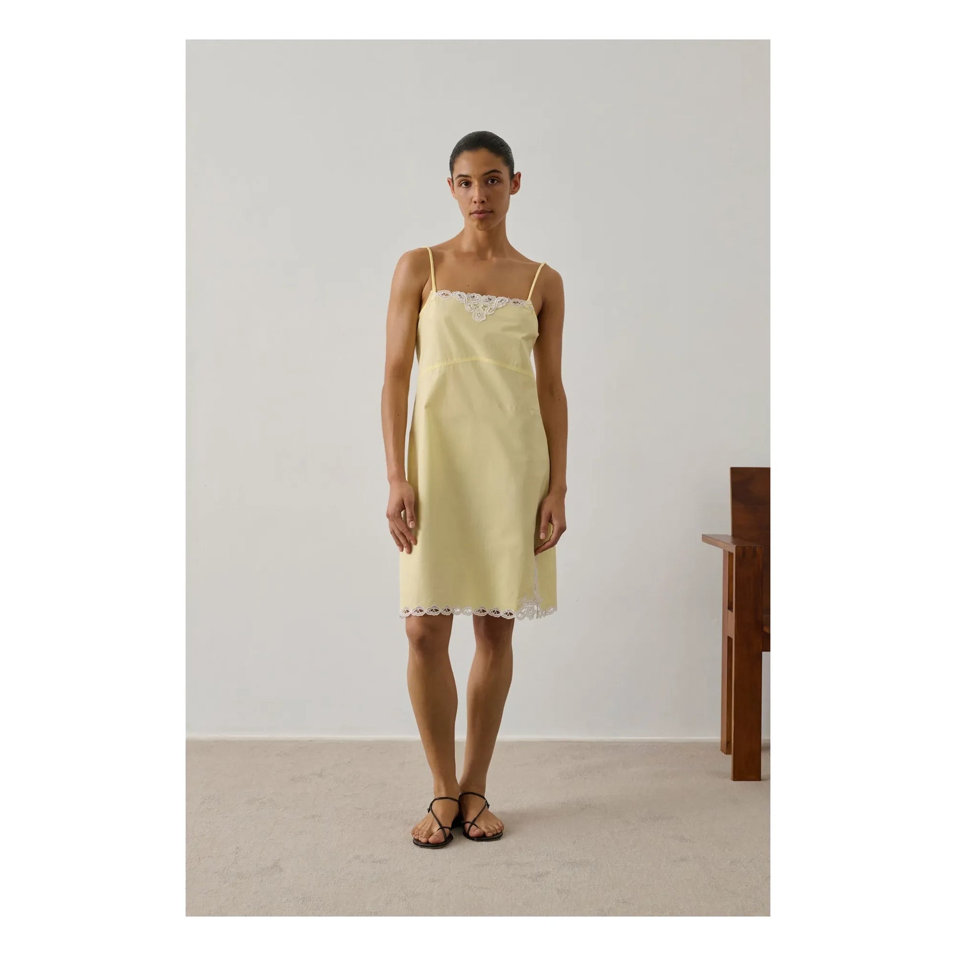 Soeur - Hillary Cotton Dress | Pale yellow