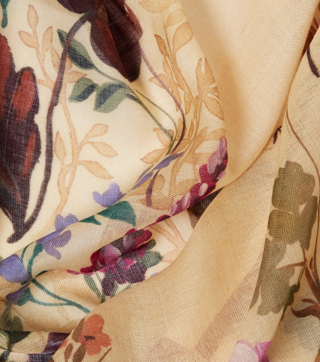 Max Mara - Printed wool and silk scarf