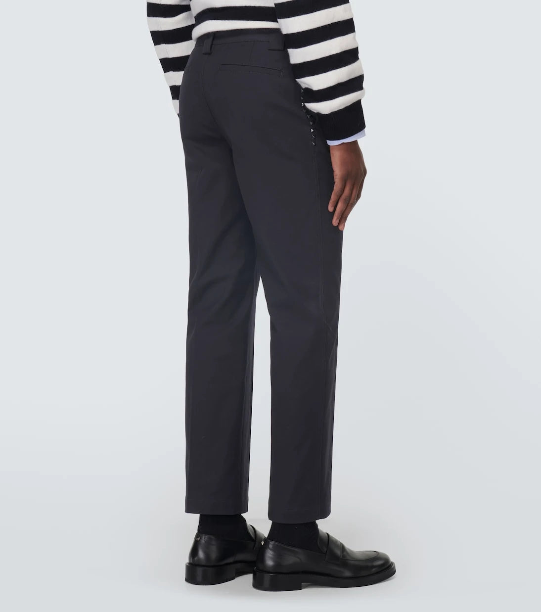 Valentino - Rockstud canvas straight pants