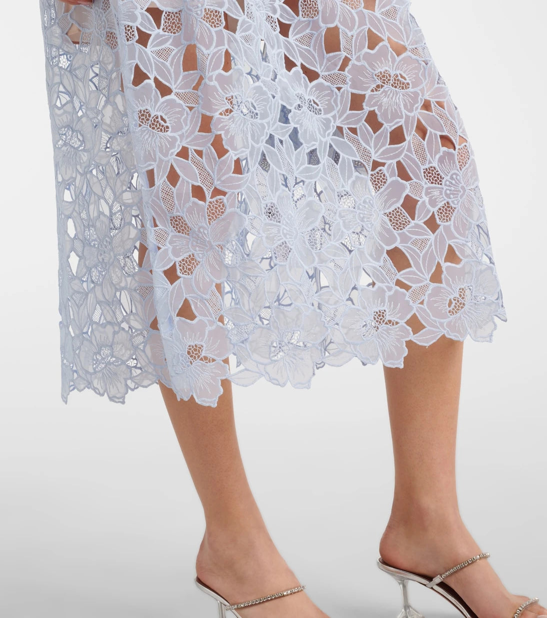 Self-Portrait - Organza lace midi dress