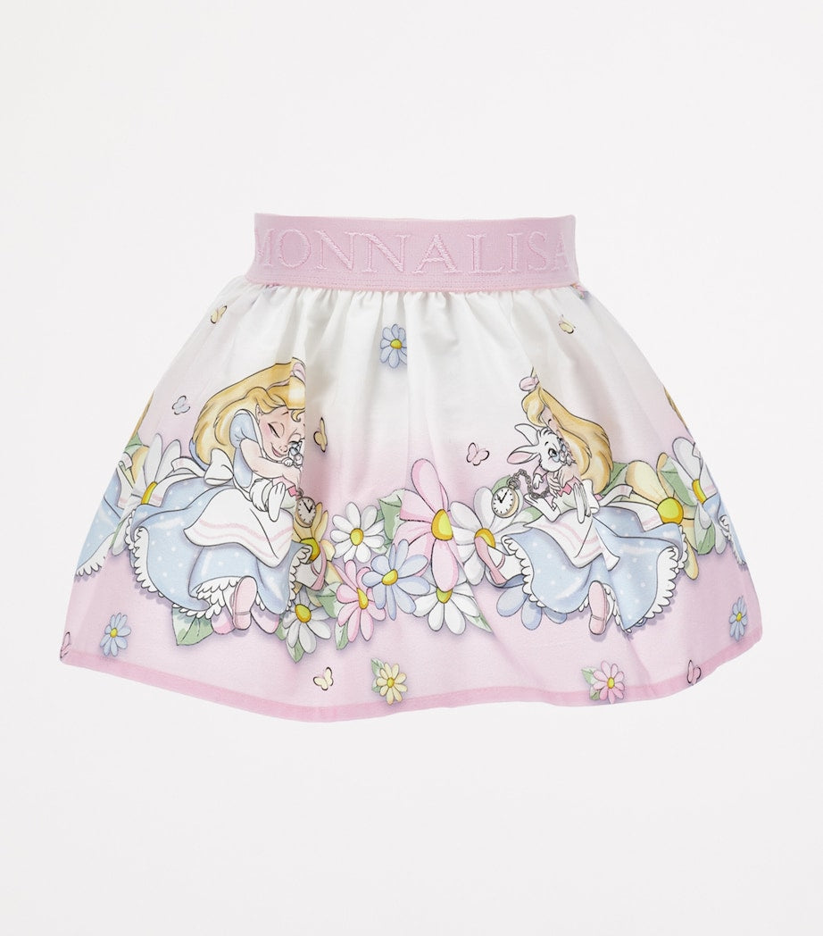 Monnalisa x Alice in Wonderland Cotton Skirt (3 Months - 3 Years)