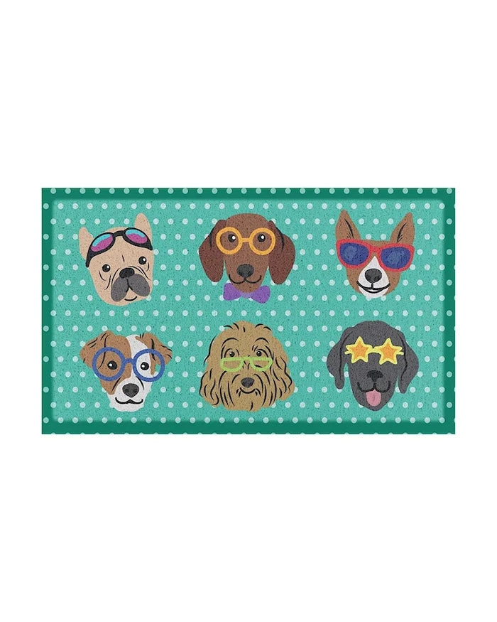 Artsy Doormats Dogs on Polka Dots Paspas