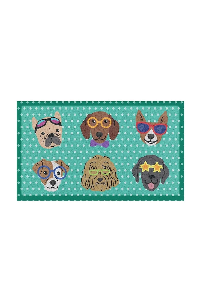 Artsy Doormats Dogs on Polka Dots Paspas