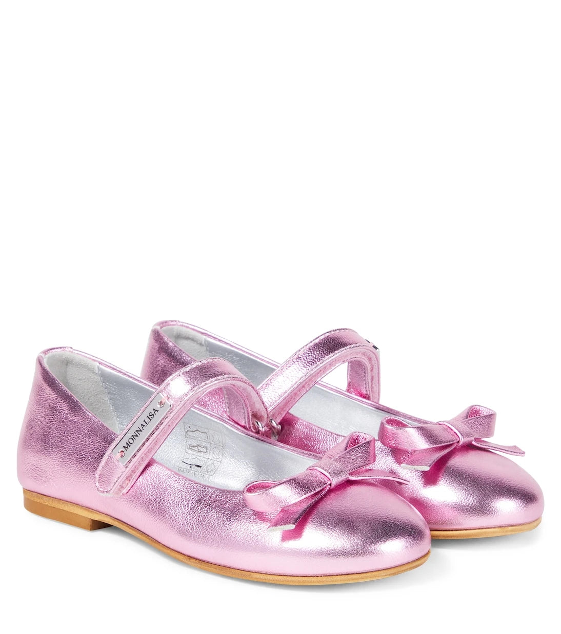 Monnalisa - Metallic leather ballet flats