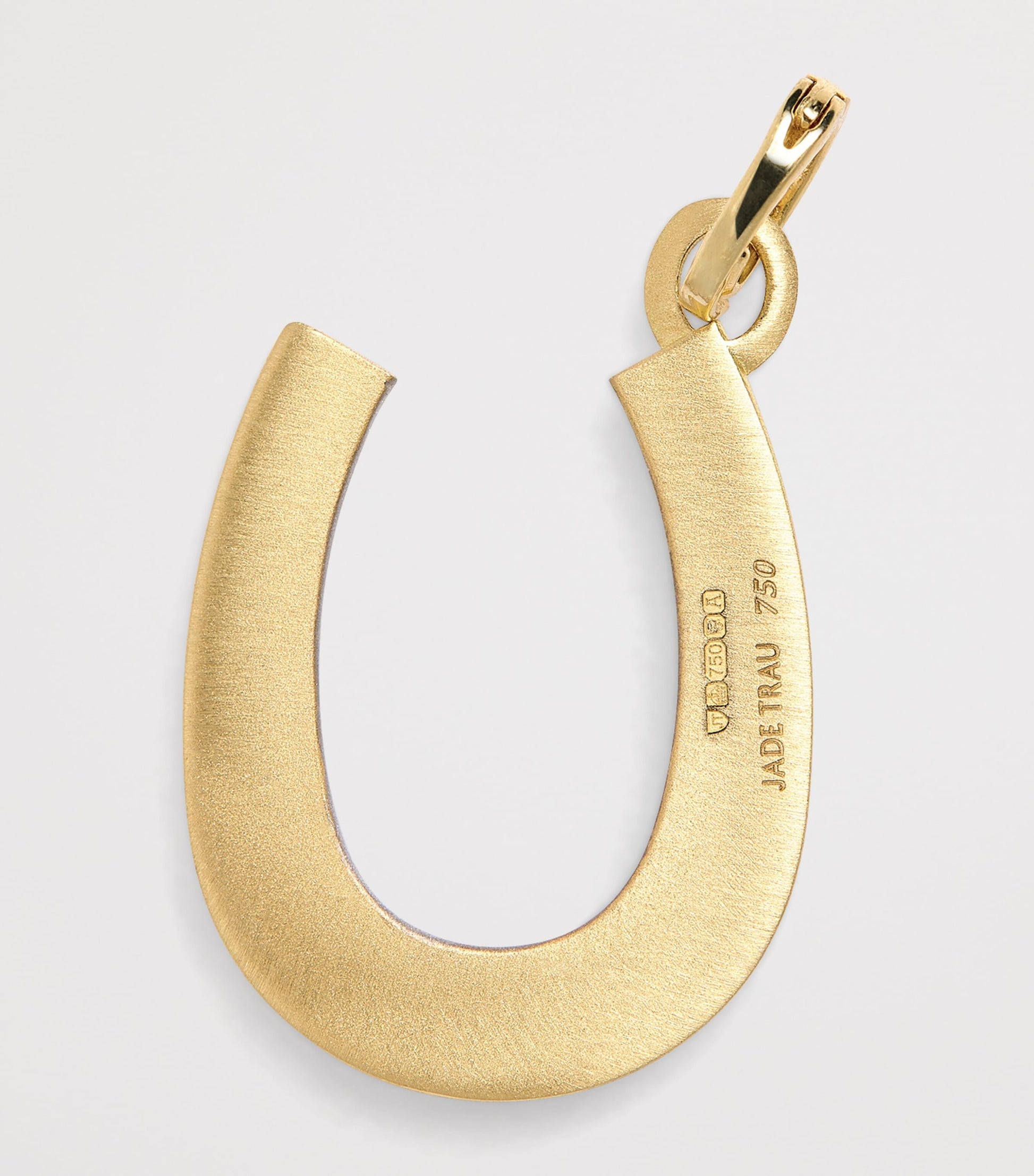 Jade Trau Yellow Gold and Diamond Horseshoe Charm