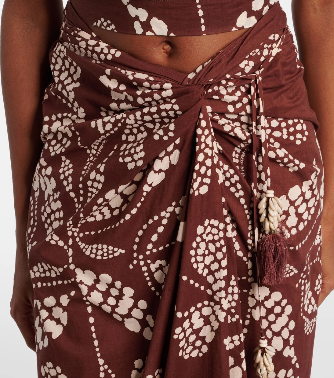 Poupette St Barth - Uma printed cotton midi skirt