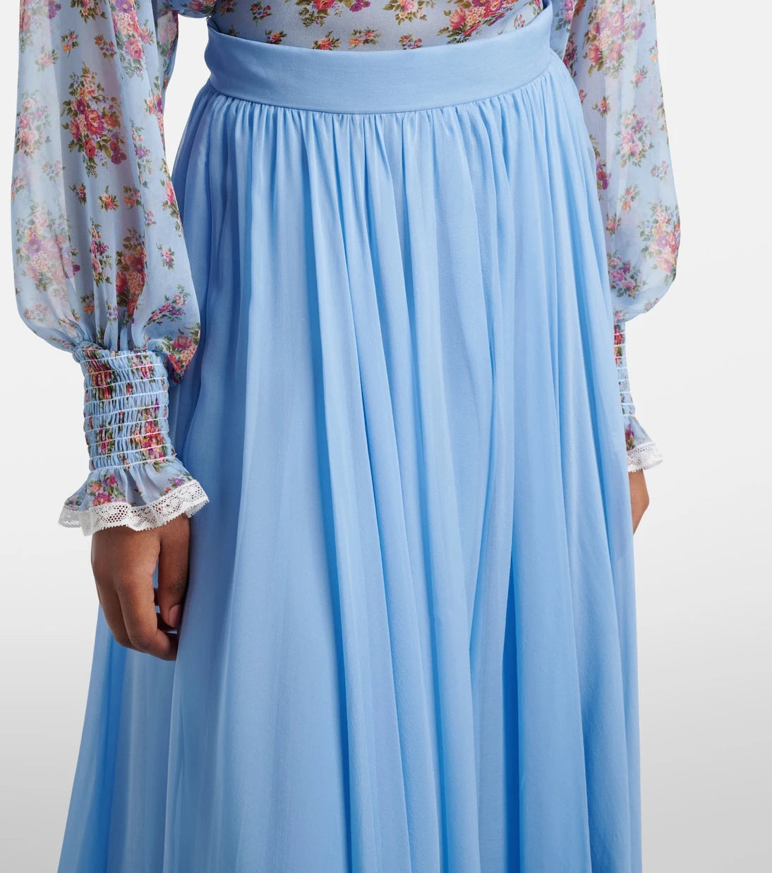 Dolce&Gabbana - Silk chiffon midi skirt