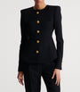 Balmain Black Wool Buttoned Basque Jacket