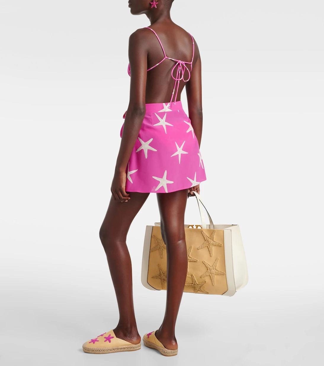 Valentino - Printed silk wrap skirt
