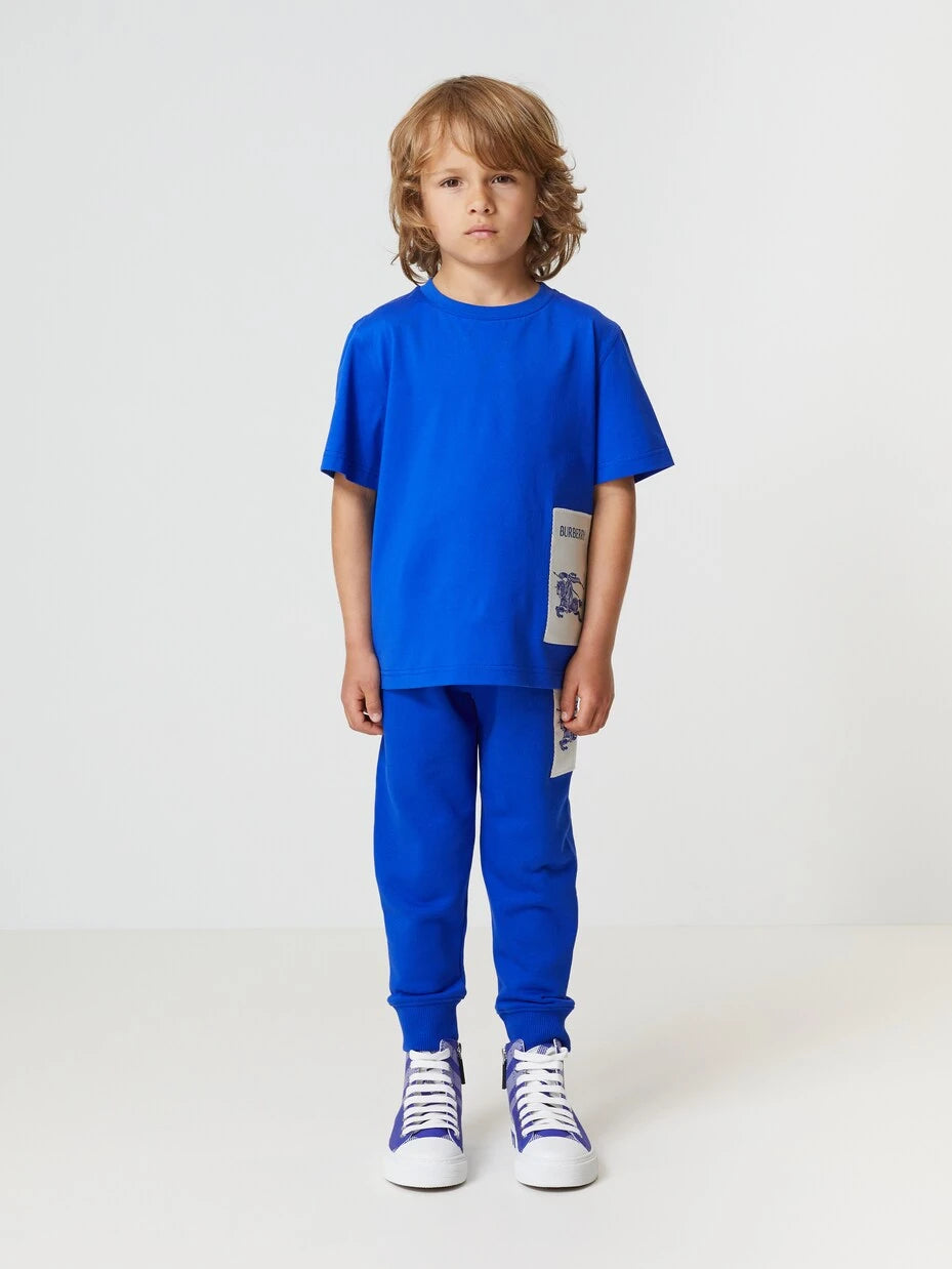Burberry Kids - EKD cotton jersey sweatpants