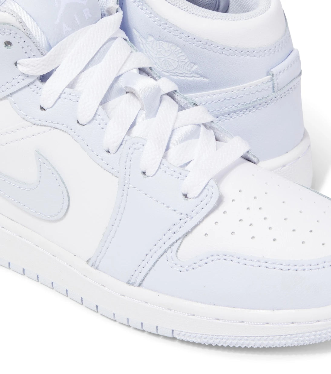 Nike Kids - حذاء سنيكرز Air Jordan 1 Mid الجلدي للأطفال