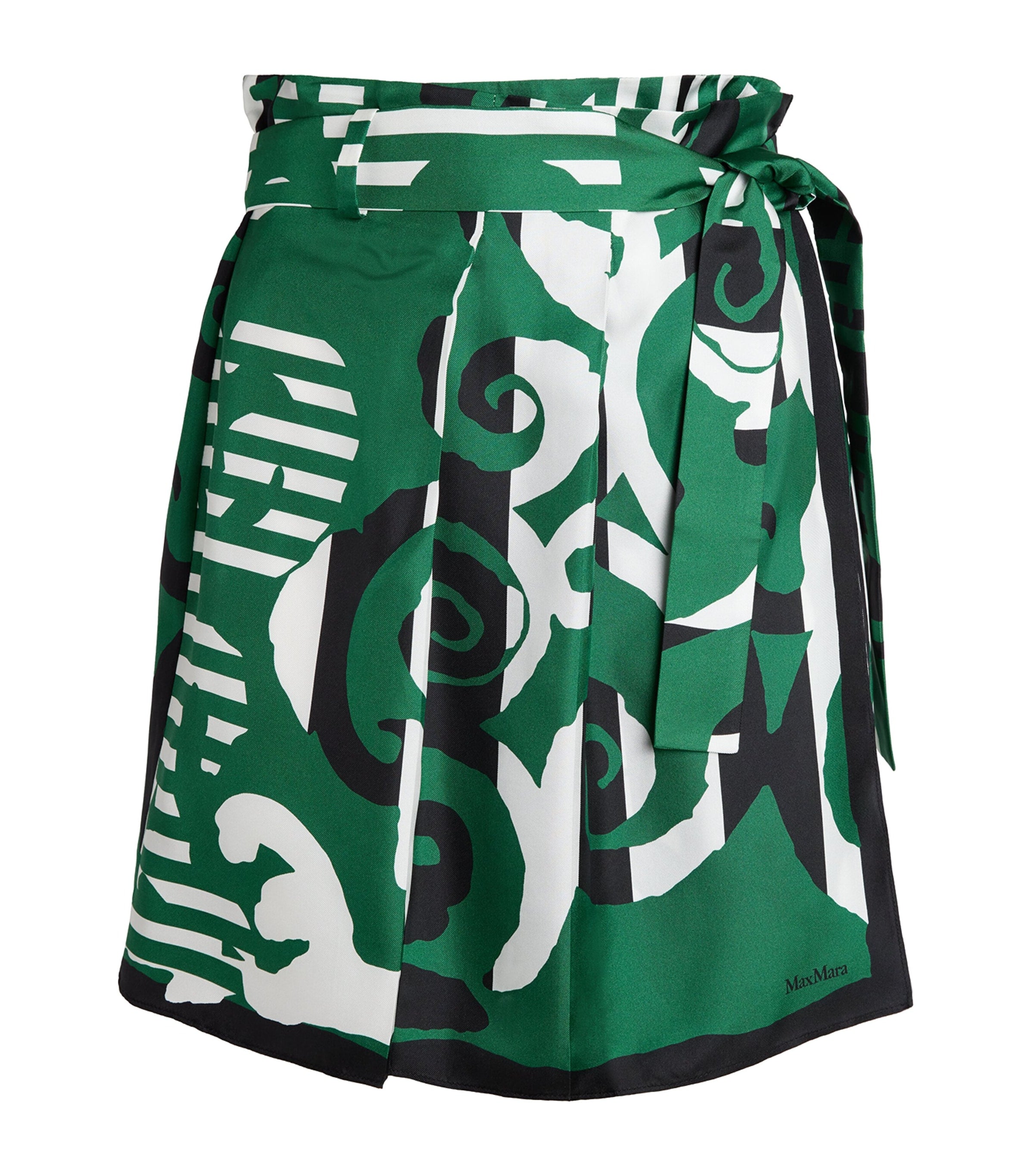 White Silk Midi Skirt