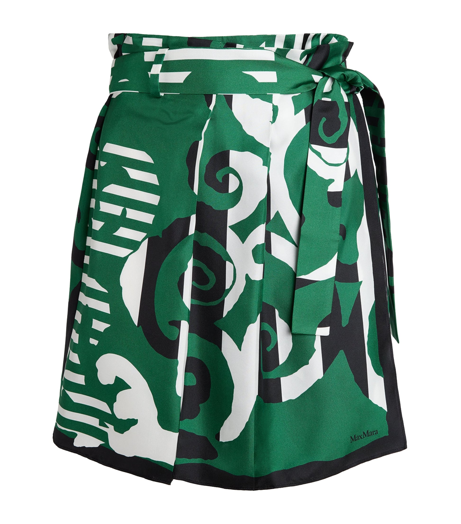 White Silk Midi Skirt