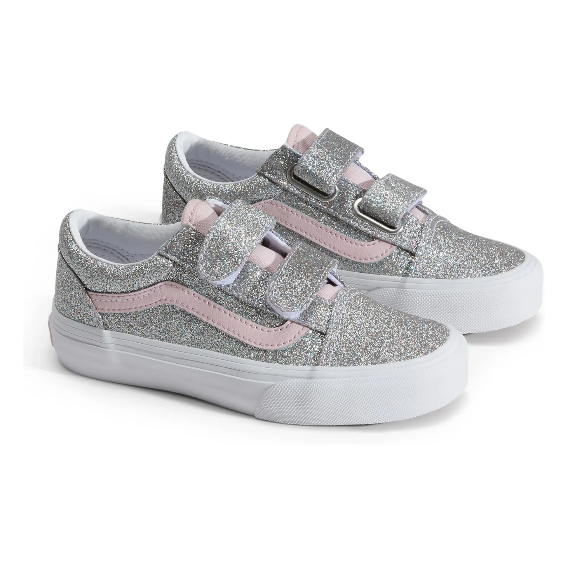 Vans - Baskets Scratch Old Skool V Glitter  | Silver