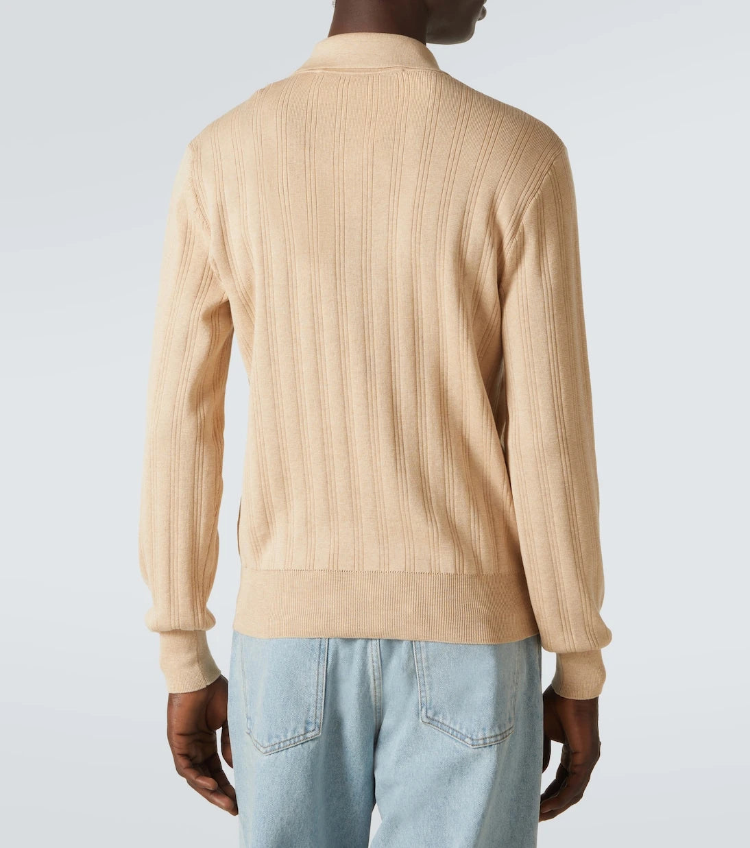 Valentino - Ribbed-knit cotton polo sweater