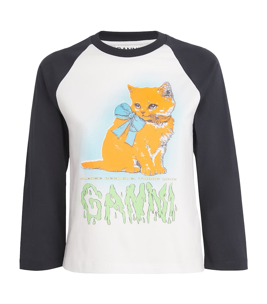 White Organic Cotton Kitty Baby T-Shirt