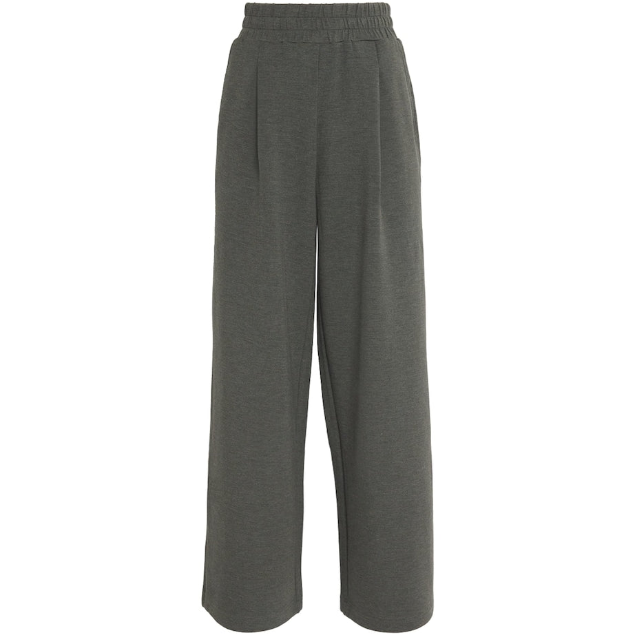 Varley Grey The Extra Wide Leg Trousers