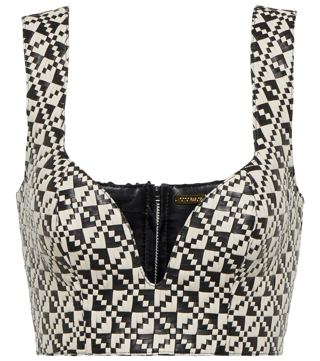 Dodo Bar Or - Leather crop top