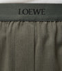 LOEWE Green Logo-Detail Tailored Trousers