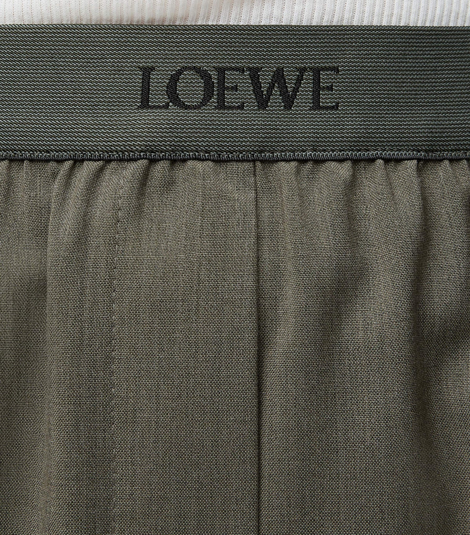 LOEWE Green Logo-Detail Tailored Trousers