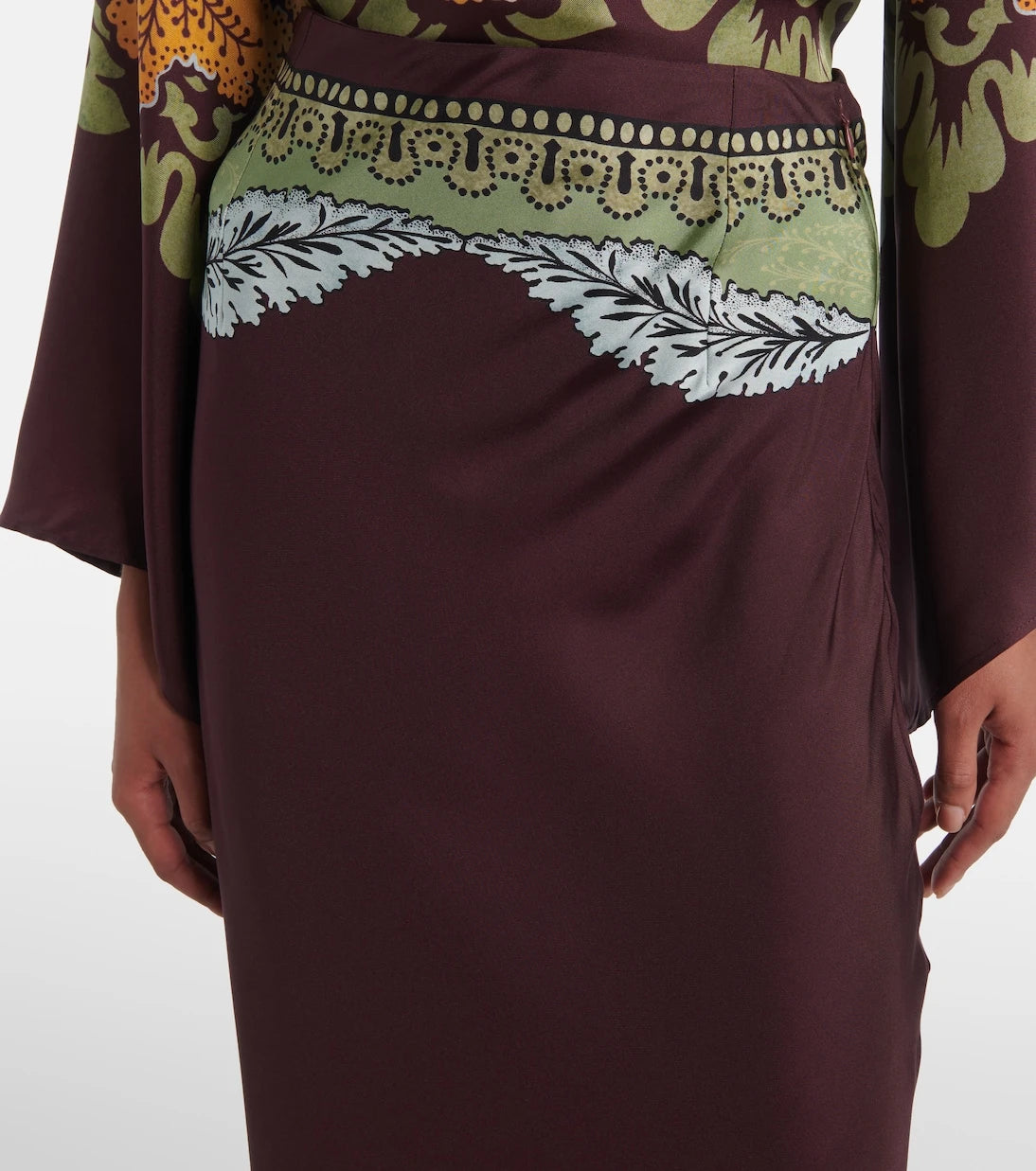 La DoubleJ - Sleek Placée silk maxi skirt