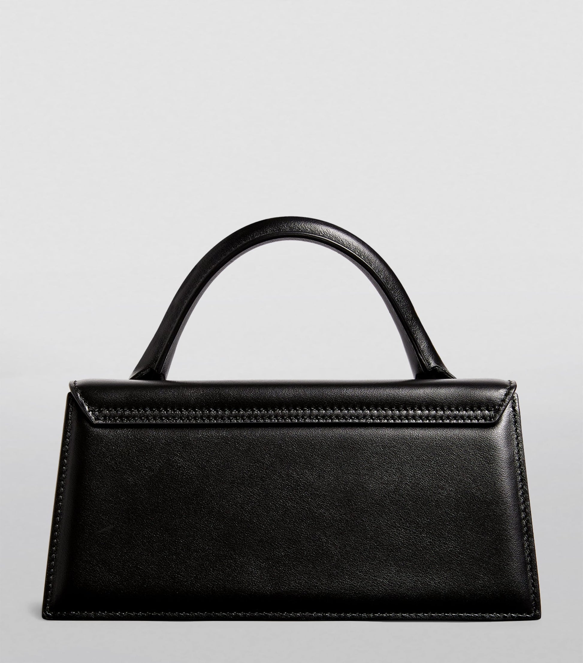Jacquemus Black Leather Le Chiquito Long Top-Handle Bag