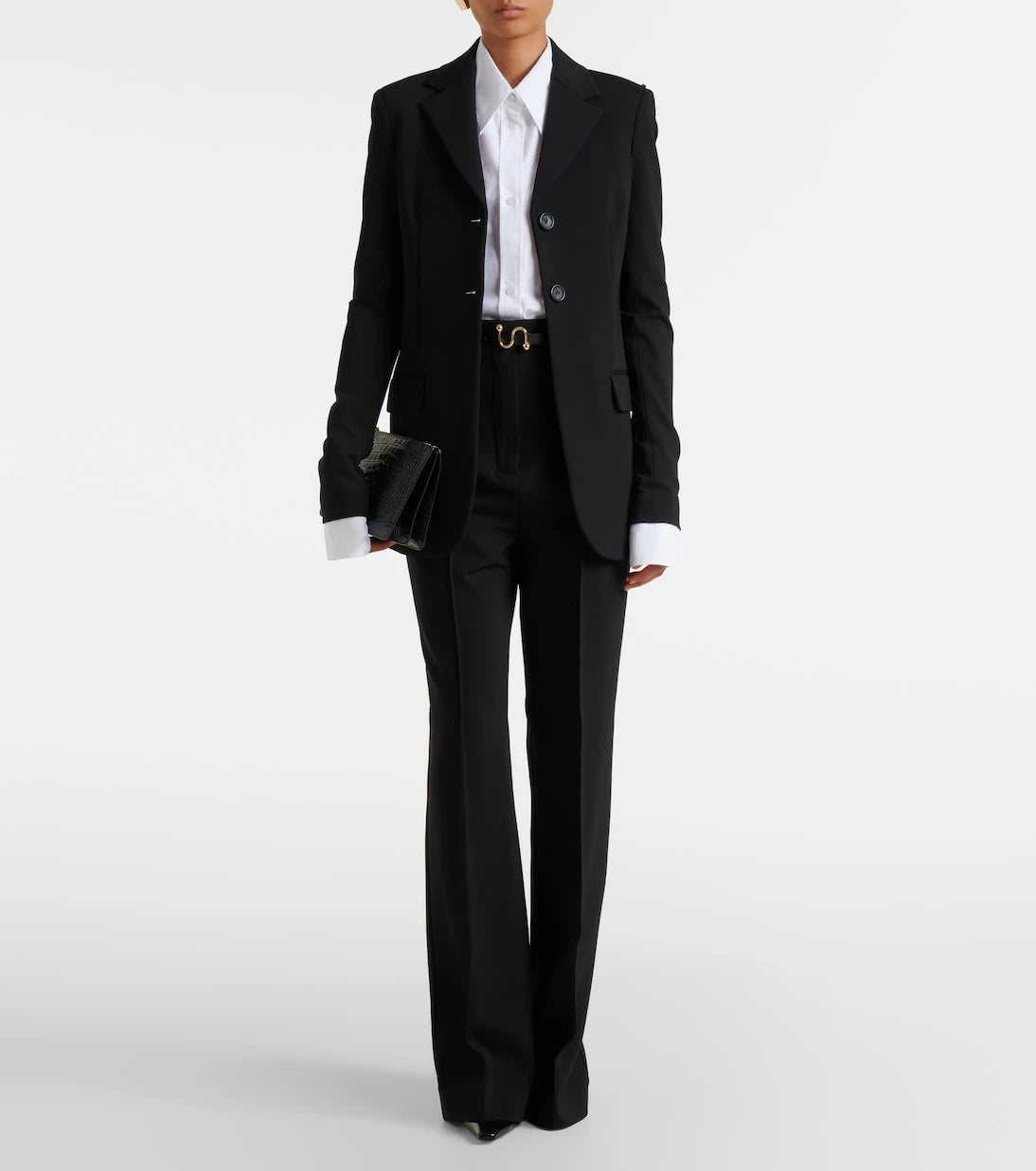 Sportmax - Belted crêpe straight pants