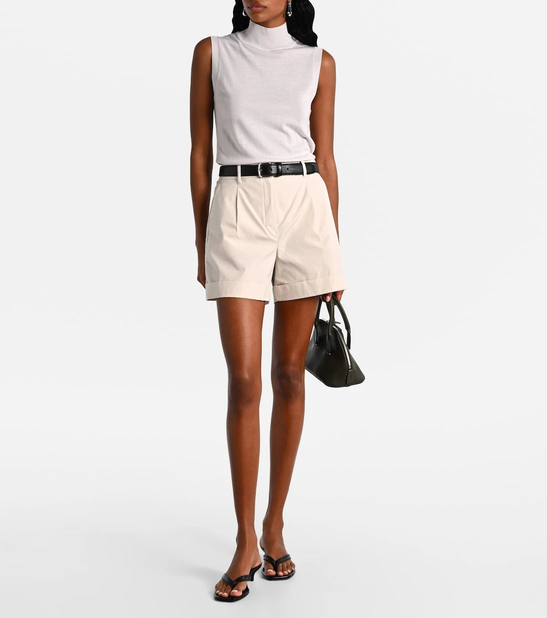 'S Max Mara - شورت برمودا Ubino من قطن البوبلين