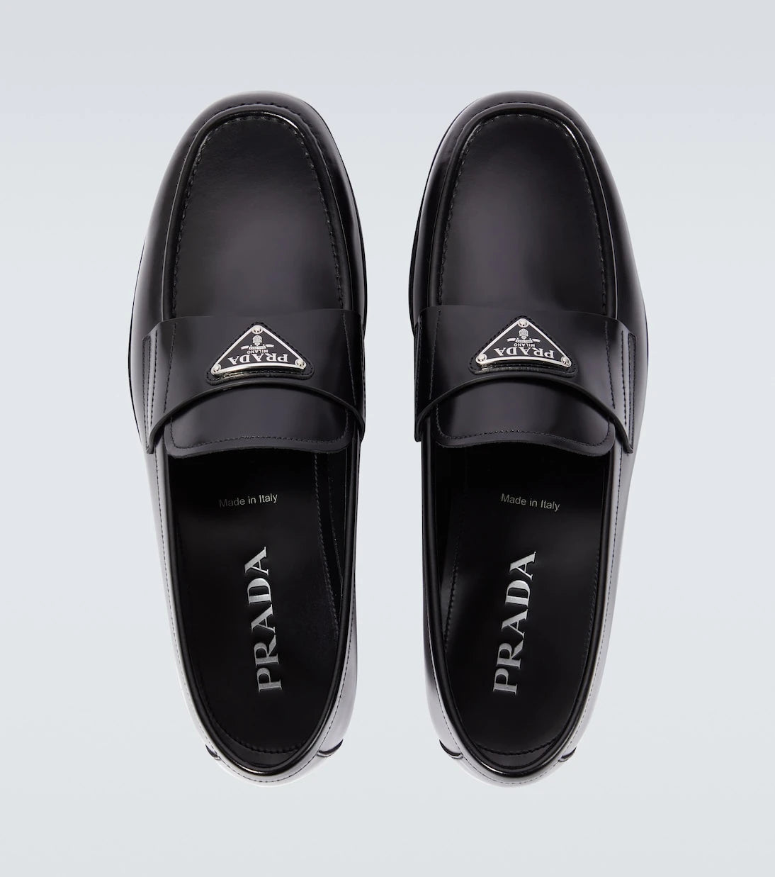 Prada - Brushed leather loafers
