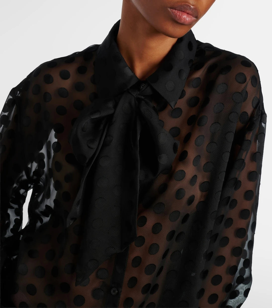 The Frankie Shop - Peri polka-dot sheer shirt