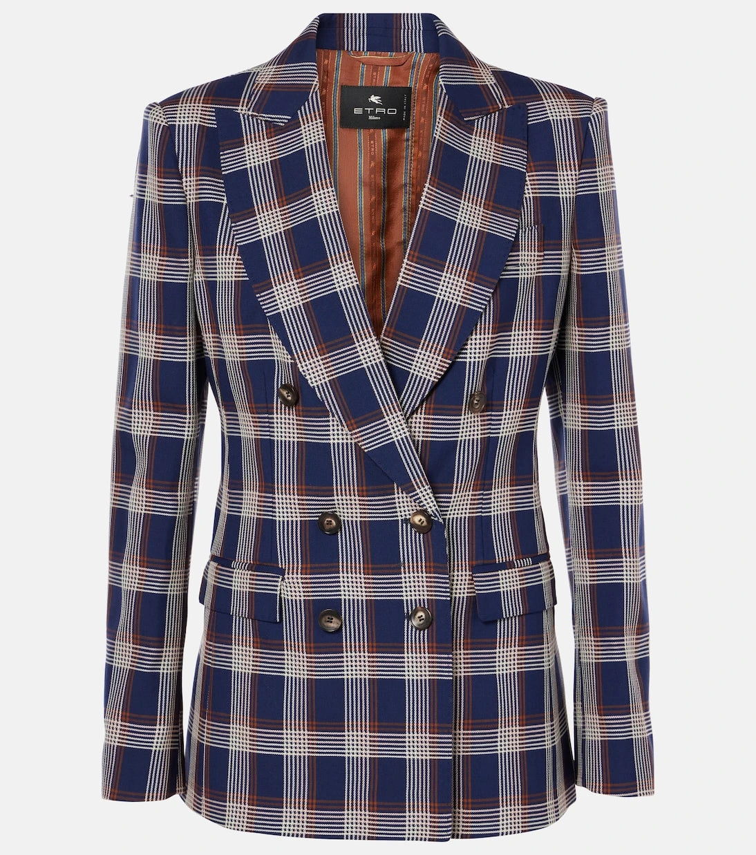 Etro - سترة صوف كاروهات