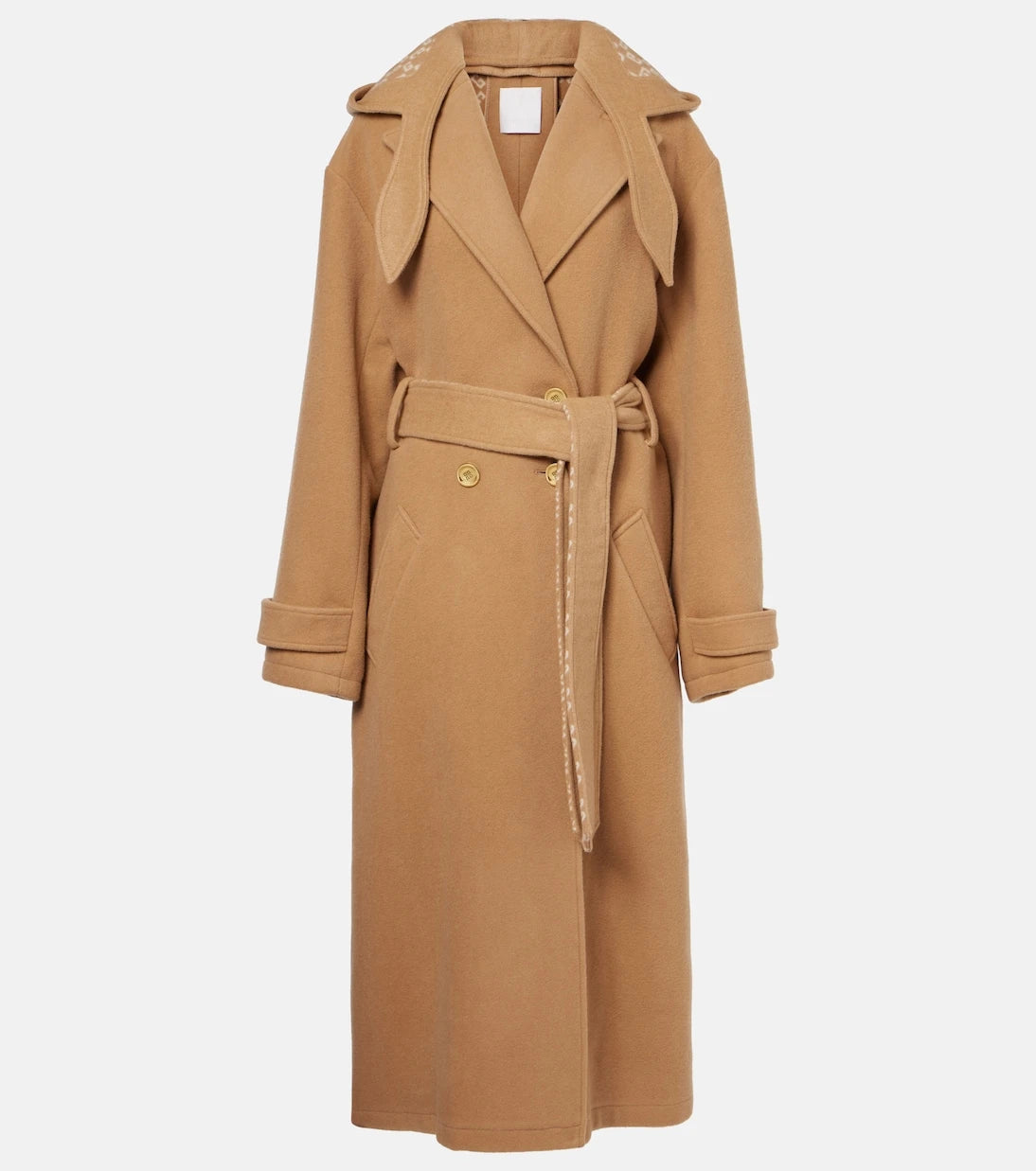 Givenchy - Wool and silk wrap coat