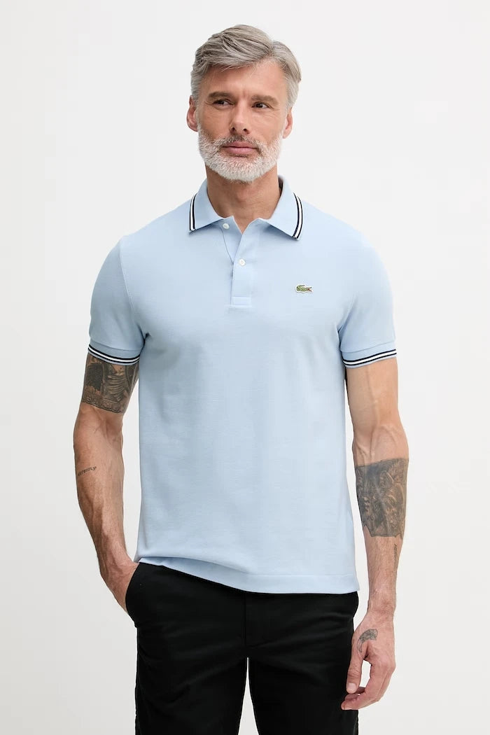 Lacoste тениска с яка мъжка от памук
