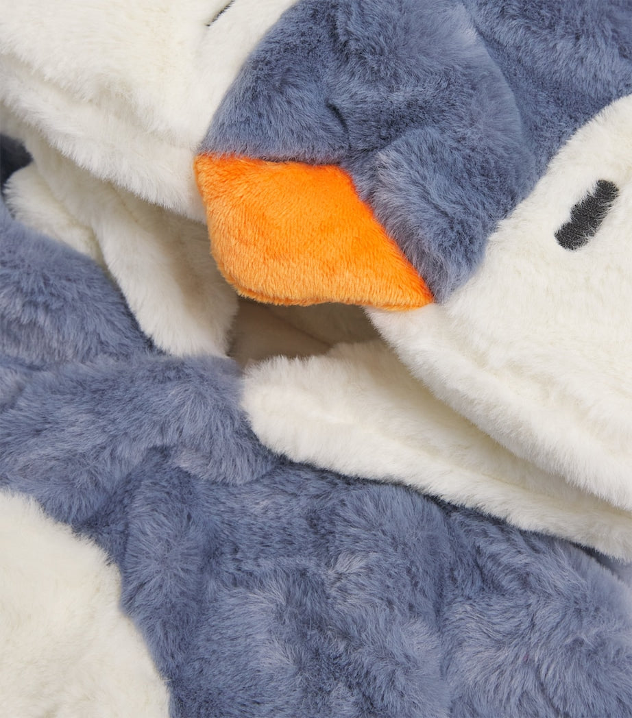 Faux Fur Penguin Sleepsuit (0-24 Months) BLUE
