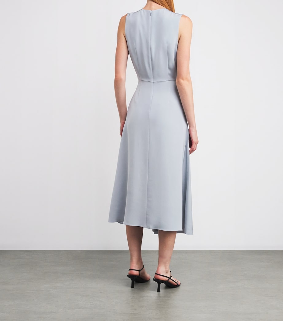 Adam Lippes Blue Silk Crepe Lynn Midi Dress