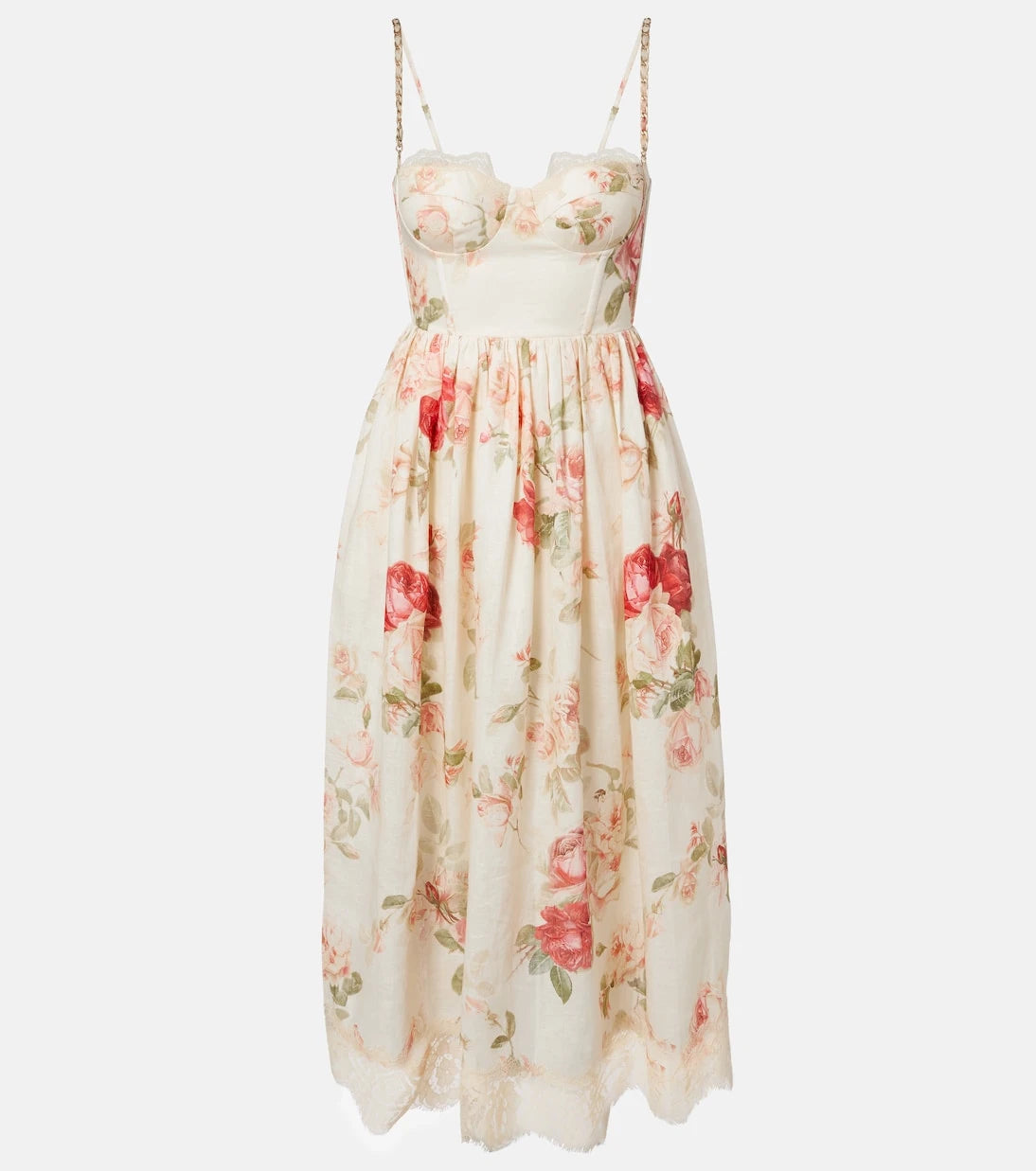 Zimmermann - Roselight floral linen midi dress