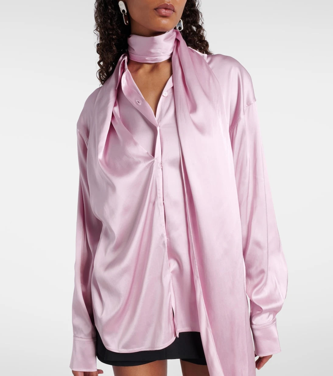 Acne Studios - Scarf-detail satin blouse