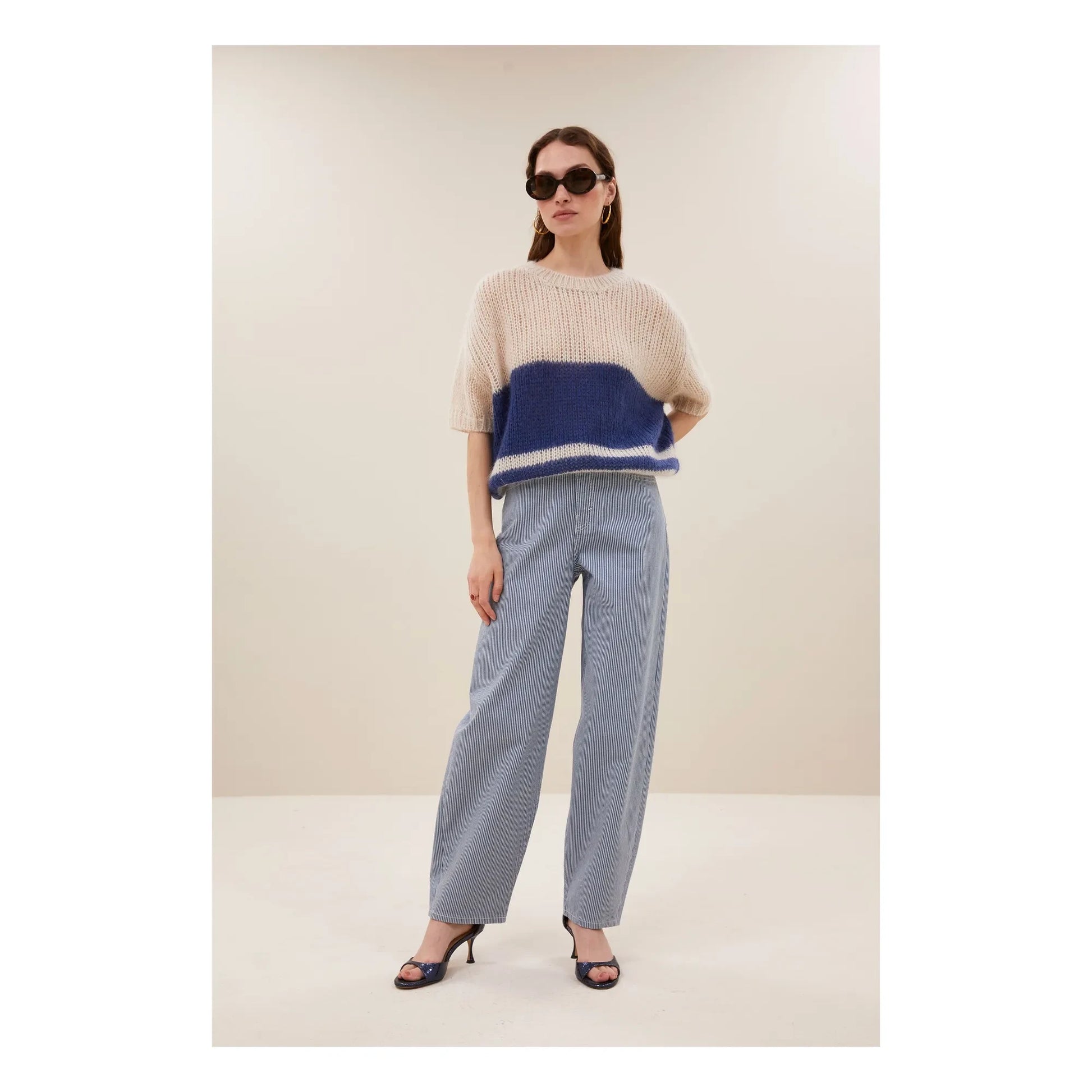 By Bar - Nino Stripes Sweater | Navy blue