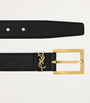 Black Leather Logo Belt