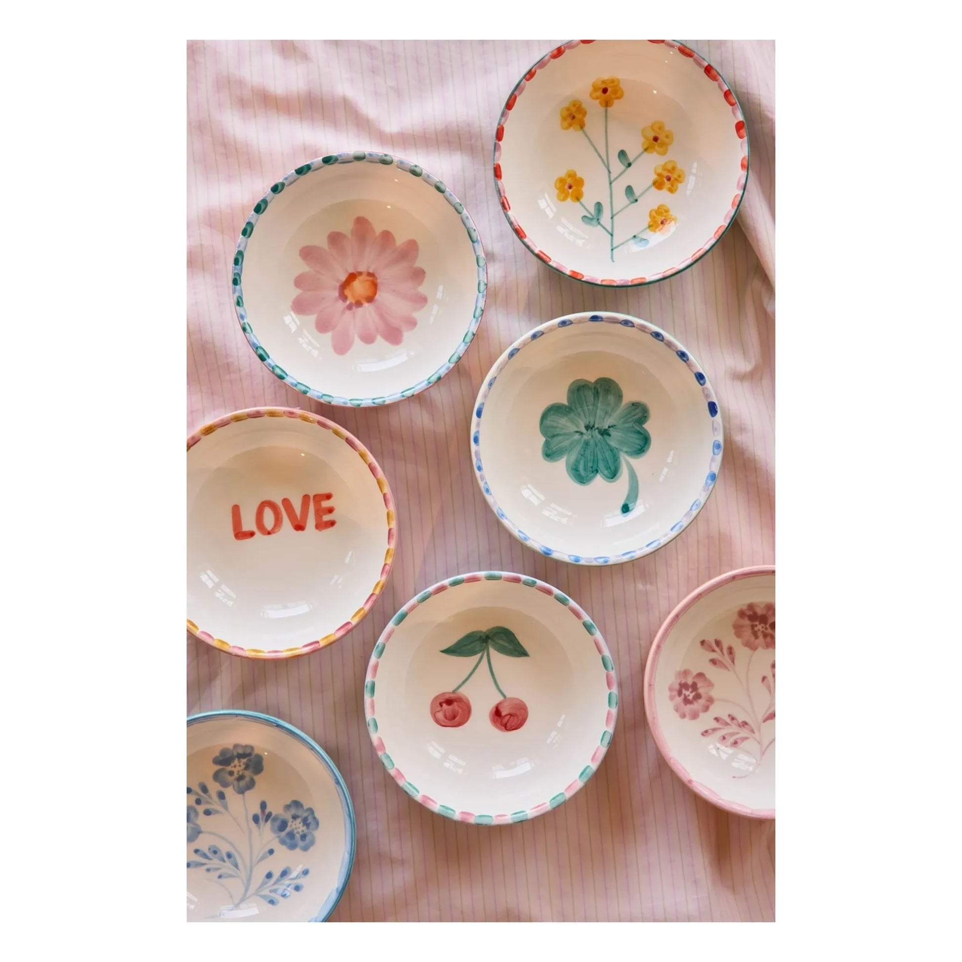 Rice - Ceramic bowl Flower | Pale Pink